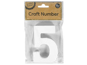 10Cm White Numbers - 5