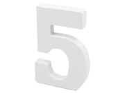10Cm White Numbers - 5