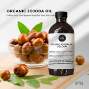 100ml Organic Jojoba Oil - Golden Pure Cold Pressed Seed For Hair Skin Nails-1