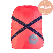 Reflective Waterproof Backpack Cover - Pink Dotty-0