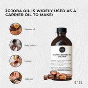 100ml Organic Jojoba Oil - Golden Pure Cold Pressed Seed For Hair Skin Nails-2