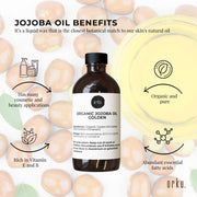 100ml Organic Jojoba Oil - Golden Pure Cold Pressed Seed For Hair Skin Nails-3