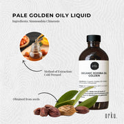 100ml Organic Jojoba Oil - Golden Pure Cold Pressed Seed For Hair Skin Nails-4