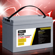 Giantz AGM Deep Cycle Battery 12V 120Ah Box Portable Solar Caravan Camping-0