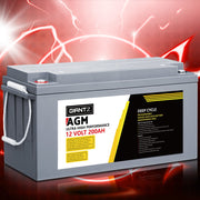 Giantz AGM Deep Cycle Battery 12V 200Ah Box Portable Solar Caravan Camping-0