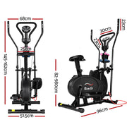 Everfit Exercise Bike 6 in 1 Elliptical Cross Trainer Home Gym Indoor Cardio-1
