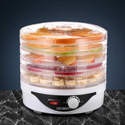 Devanti 5 Trays Food Dehydrator Fruit Dehydrators Pet Beef Jerky Dryer White-0