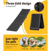 i.Pet Dog Ramp Pet Stairs Steps Car Travel SUV Ladder Foldable Portable Adjustable-4