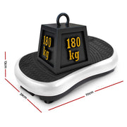 Everfit Vibration Machine Platform Vibrator Resistance Rope Home Fitness White-1