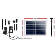 Gardeon Solar Pond Pump Submersible Water Fountain Kit 6.6FT-1