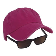 BSTC 6-Panel Baseball Cap, Distressed Cotton, Hot Pink-1