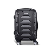 Wanderlite 20 Inch Luggage with Zipper Lock Travel Suitcase Carry On Hard Shell Luggage Case Black-2