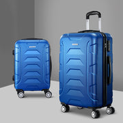 Wanderlite 2Set 20-28 Inch Luggage with TSA Lock Spinner Carry On Hard Shell Travel Suitcase Luggage Case Blue-0