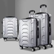 Wanderlite 3Set 20-24-28 Inch Luggage with TSA Lock Spinner Carry On Hard Shell Travel Suitcase Luggage Case Silver-0