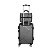 Wanderlite 2Set 20 Inch Luggage Case with 12 Inch Handheld Luggage Box Hard Shell Travel Suitcase TSA Lock Black-2