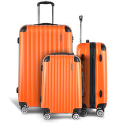 Wanderlite 20-24-28 Inch Luggage 3Set with TSA Lock Spinner Carry On Hard Shell Travel Suitcase Luggage Case Orange-2