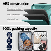 Wanderlite 28-inch Luggage Set with TSA Lock�ABS Hard Shell Travel Suitcase Organiser Luggage Case Atrovirens-3