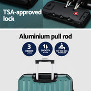 Wanderlite 28-inch Luggage Set with TSA Lock�ABS Hard Shell Travel Suitcase Organiser Luggage Case Atrovirens-4