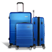 Wanderlite 20" 24" 28" Luggage with TSA Lock Spinner Travel Suitcase Carry On Hard Shell Luggage Case Blue-2