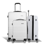 Wanderlite 20" 24" 28" Luggage with TSA Lock Spinner Travel Suitcase Carry On Hard Shell Luggage Case White-2