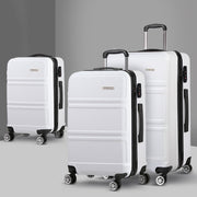 Wanderlite 20" 24" 28" Luggage with TSA Lock Spinner Travel Suitcase Carry On Hard Shell Luggage Case White-0