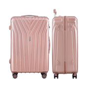 Wanderlite 3 Set Luggage 20-24-28 Inch Suitcase with TSA Lock Carry On Hard Shell Travel Luggage Organiser Case Pink-2