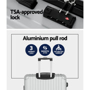 Wanderlite 28-inch Luggage Set with TSA Lock�ABS Hard Shell Travel Suitcase Organiser Luggage Case Light Grey-3