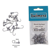 Swimerz Round Jig Head, 1/16 oz #4 Hook, 15 pack-1