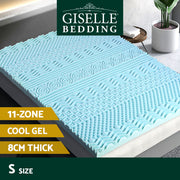 Giselle Bedding Memory Foam Mattress Topper 11-Zone 8cm Single-1