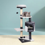 i.Pet Cat Tree 112cm Tower Scratching Post Scratcher Wood Condo House Furniture-0