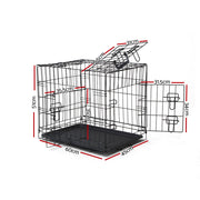 i.Pet 24" Dog Cage Crate Kennel 3 Doors-1