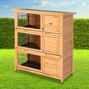 i.Pet Rabbit Hutch Chicken Coop 91.5cm x 46cm x 116.5cm Chicken Coop Large House Cage Run Wooden Outdoor-0