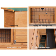 i.Pet Rabbit Hutch Chicken Coop 91.5cm x 45cm x 82cm Chicken Coop Large Wooden House Run Cage-3