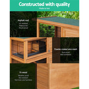 i.Pet Rabbit Hutch Chicken Coop 91.5cm x 45cm x 82cm Chicken Coop Large Wooden House Run Cage-4