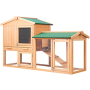 i.Pet Chicken Coop Rabbit Hutch 138cm x 44cm x 85cm Large Chicken Coop House Run Cage Wooden Outdoor-2