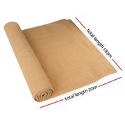 Instahut 50% Shade Cloth 1.83x20m Shadecloth Sail Heavy Duty Beige-1