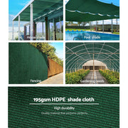 Instahut 90% Shade Cloth 1.83x20m Shade Cloth Sail Heavy Duty Shadecloth Garden Mesh Roll GR-3