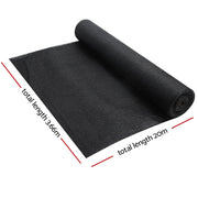 Instahut 50% Shade Cloth 3.66x20m Shadecloth Sail Heavy Duty Black-1