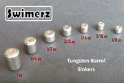 Swimerz 1/2oz Tungsten Barrel Sinker, Qty 3 per Pack.-1