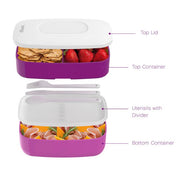 2 x Bentgo All-In-One Lunch Box Container Storage Purple-4