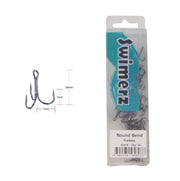 Swimerz Round Bend Trebles Size 8, 50 pack-1