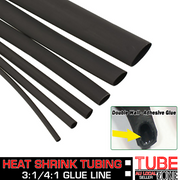 4:1/3:1 Marine Black Heat Shrink Tubing Car Wire Electrical Insulation Easy Wrap