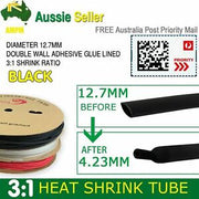 4:1/3:1 Marine Black Heat Shrink Tubing Car Wire Electrical Insulation Easy Wrap