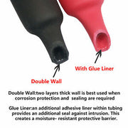 2 Meters Heat Shrink Tubing Adhesive Wall 3:1 Shrinkable Tube Insulation Sleeve